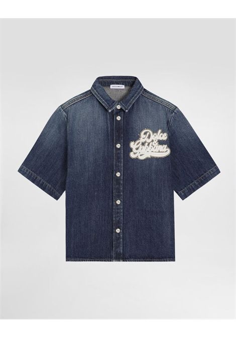 Camicia con logo DOLCE & GABBANA KIDS | L44S77 LDD66S9000